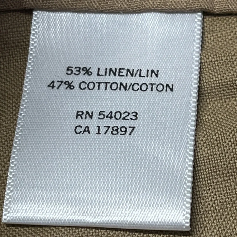 Banana Republic Mens 36x30 Linen Cotton Pants Khaki Straight Casual NWOT Pockets